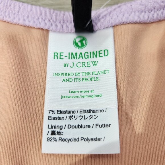 J. Crew Lilac Textured Curved Waist Cheeky Bikini Bottom New With Tags Womens S - Picture 9 of 16